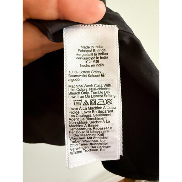 J.Crew | NWT Delilah dress in cotton poplin in Black | Sz M - Picture 8 of 13